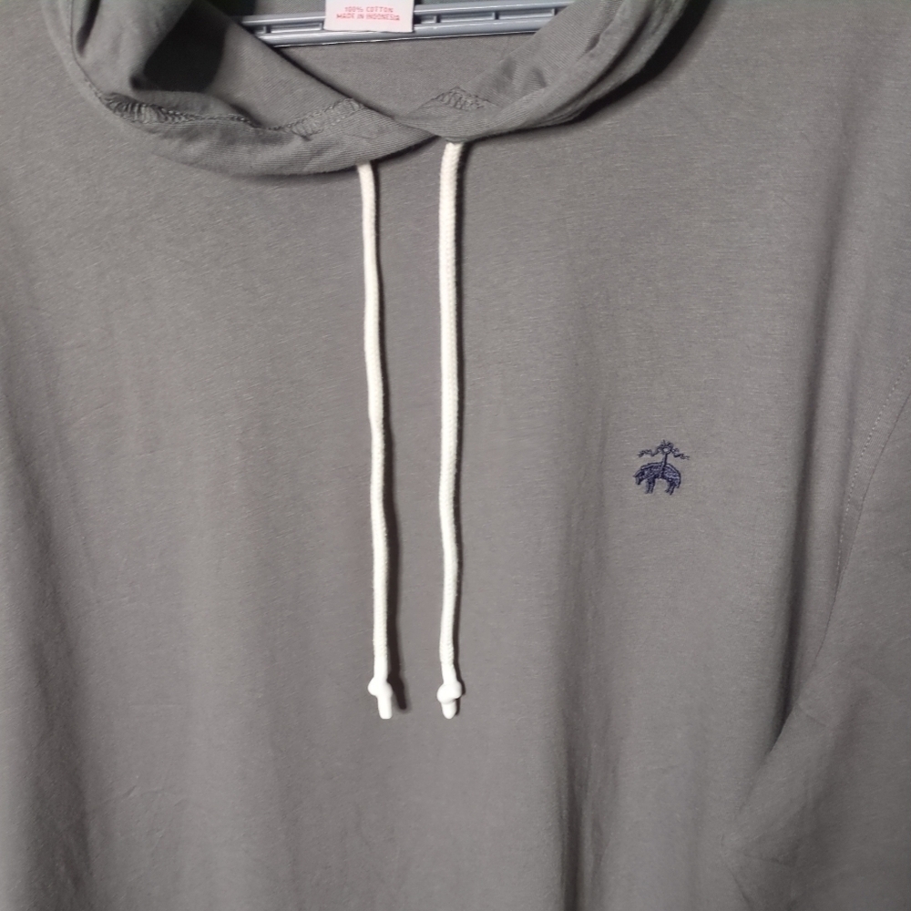 Brooks Brothers Gray Hooded Long Sleeve Shirt Size XL - Picture 3 of 5
